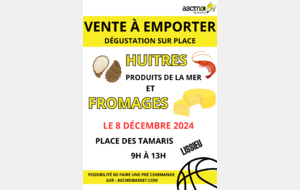 Commande Douzaine huitres pour 8 Décembre